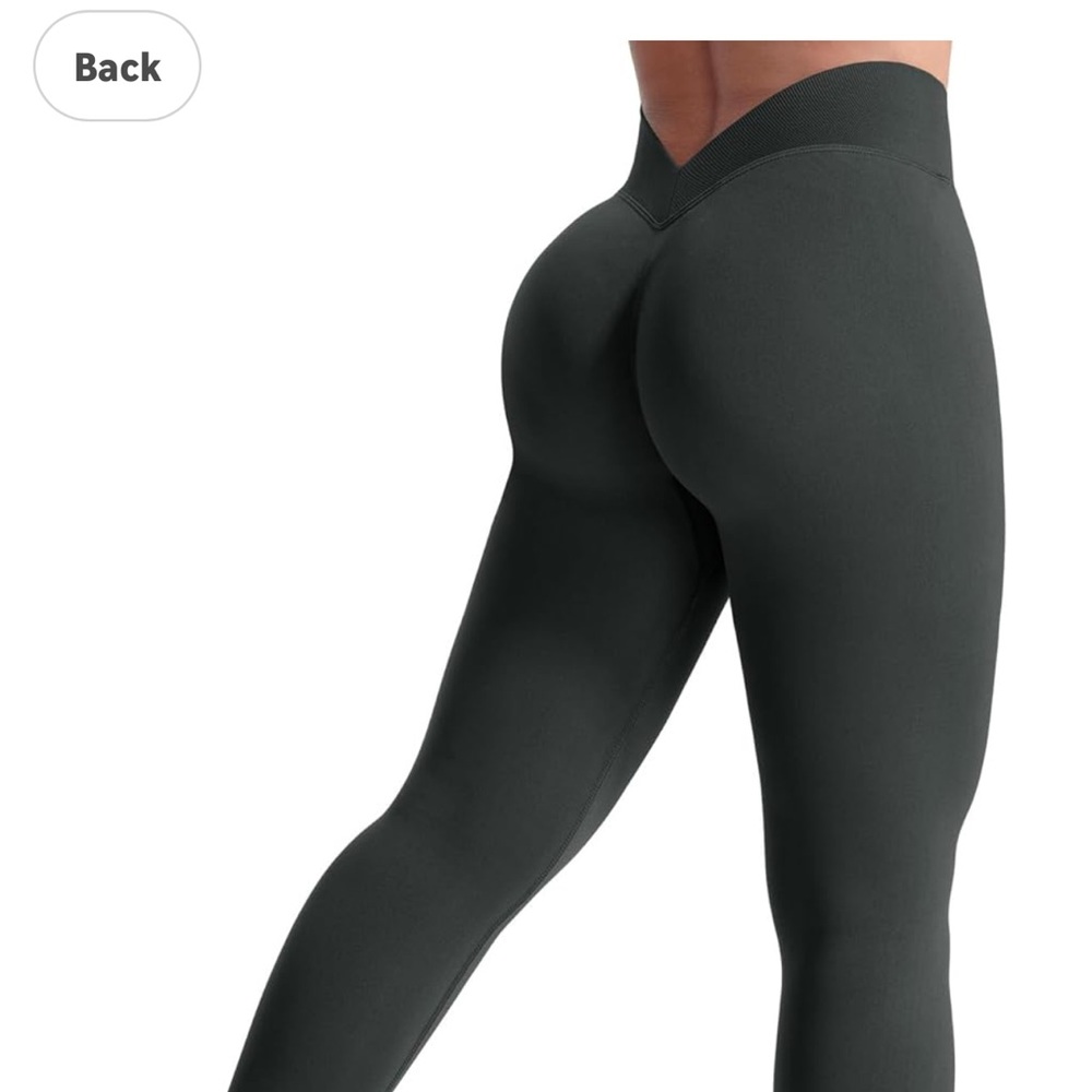 Dark grey v buttscrunch High-Waisted Leggings